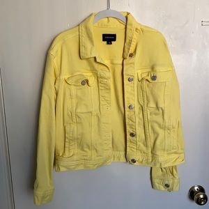 Super cute light yellow jean jacket!